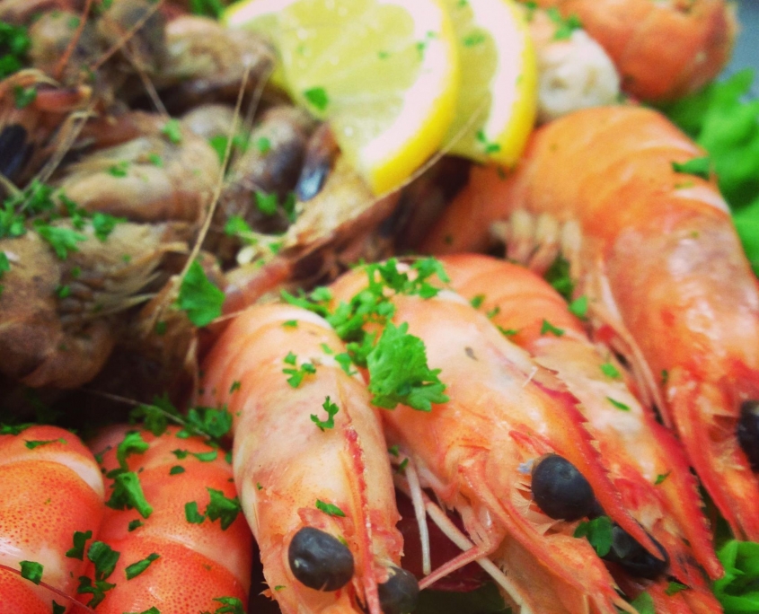 Zeevruchtenschotel / Fruits de mer Vishandel Mercator